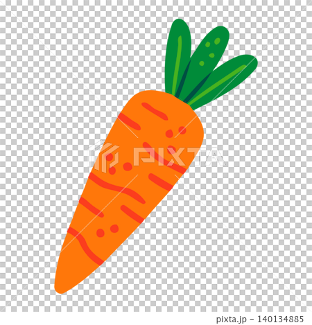 Carrot illustration in flat vector style for food packaging and branding Carrot illustration in flat vector style for food packaging and branding 140134885