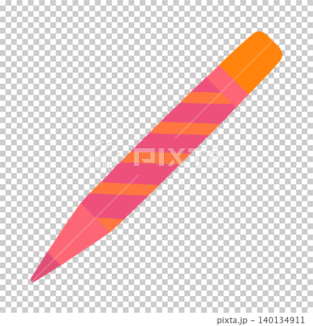 Colorful pencil striped pattern in flat vector style for stationery and design 140134911