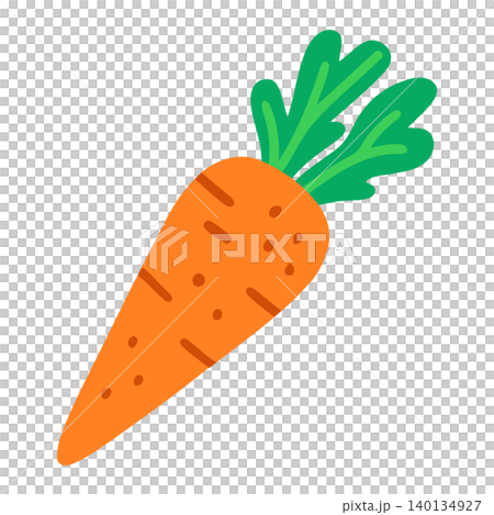 Carrot illustration in flat vector style for food packaging and branding 140134927
