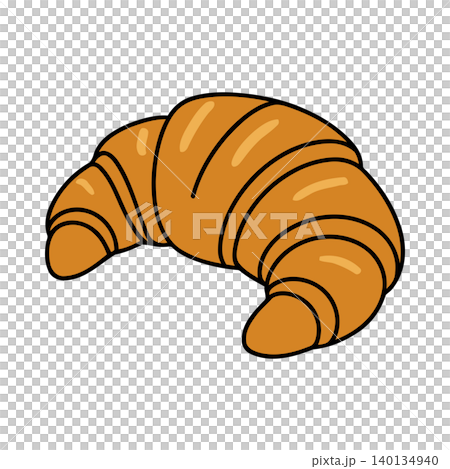 Croissant cartoon vector illustration for bakery branding and food packaging Croissant cartoon vector illustration for bakery branding and food packaging 140134940