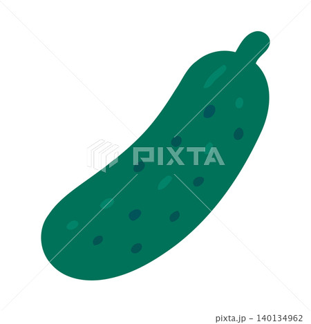 Cucumber vector illustration in flat style for food and vegetable design 140134962