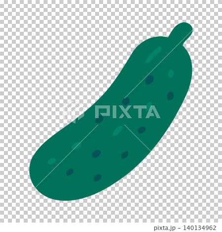 Cucumber vector illustration in flat style for food and vegetable design Cucumber vector illustration in flat style for food and vegetable design 140134962