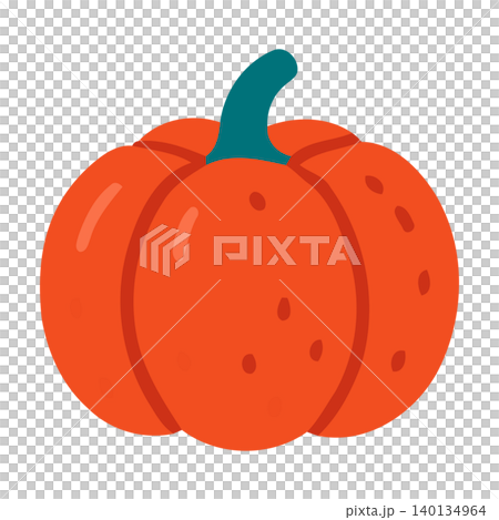 Pumpkin in cartoon vector style for fall decoration and greeting cards Pumpkin in cartoon vector style for fall decoration and greeting cards 140134964