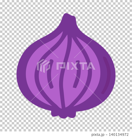 Purple onion flat vector illustration for food and recipe design Purple onion flat vector illustration for food and recipe design 140134972