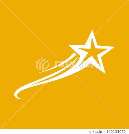 White star icon with trail in modern flat vector style for web and graphic design White star icon with trail in modern flat vector style for web and graphic design 140135072