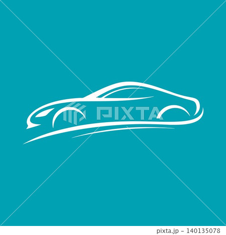 Sports car minimalist vector illustration for automotive advertising and editorial 140135078