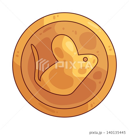 Illustration of Chinese Zodiac Rat Symbol 140135445