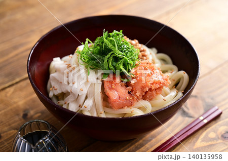山芋と納豆、辛子明太子のうどん 140135958