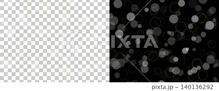 Abstract background of glowing bokeh circles and rings on transparent or black background Abstract background of glowing bokeh circles and rings on transparent or black background 140136292