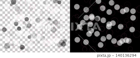 Abstract bokeh circles and rings on transparent or black background Abstract bokeh circles and rings on transparent or black background 140136294
