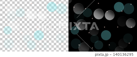 Abstract bokeh lights and circles on transparent or black background Abstract bokeh lights and circles on transparent or black background 140136295
