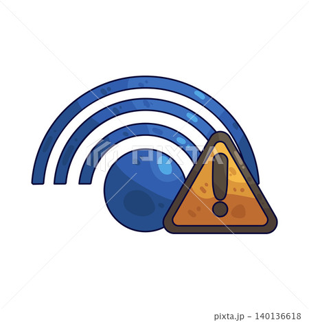 Illustration of Network Warning Illustration of Network Warning 140136618