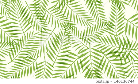 Seamless Tropical Palm Leaves Pattern 140136744
