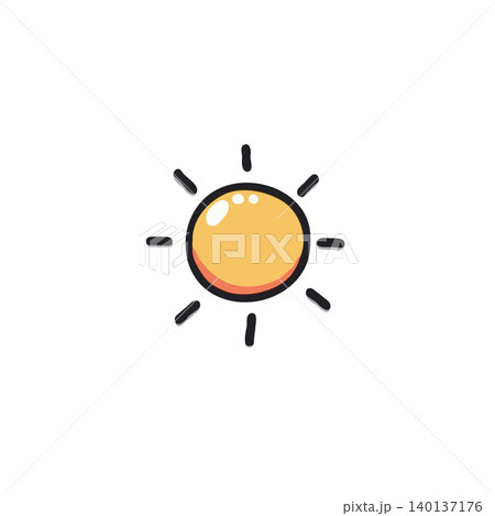 A cheerful and radiant sun illustration with a minimalist design style, conveying feelings of warmth, happiness, and the bright sunny weather. The sun's rays are depicted with simple strokes, A cheerful and radiant sun illustration with a minimalist design style, conveying feelings of warmth, happiness, and the bright sunny weather. The sun's rays are depicted with simple strokes, 140137176
