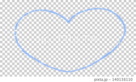 Blue crayon-style illustration of a heart outline Blue crayon-style illustration of a heart outline 140138110
