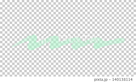 Illustration material of zigzag lines in a watercolor style with a mint green color. Illustration material of zigzag lines in a watercolor style with a mint green color. 140138114