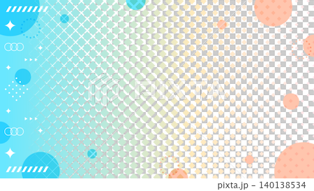 Pop design frame, circular object, diamond halftone, 16:9 size Pop design frame, circular object, diamond halftone, 16:9 size 140138534