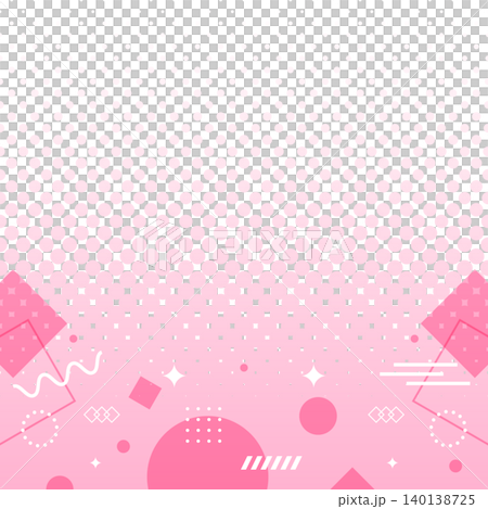 Pop design frames, circular and square objects, dot halftones, square size 140138725