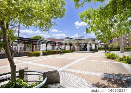 西鉄大宰府線の西鉄五条駅の風景 西鉄大宰府線の西鉄五条駅の風景 140138854