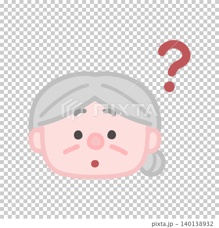 The old woman with a questioning look on her face The old woman with a questioning look on her face 140138932