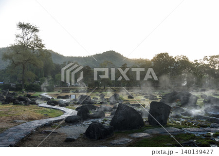 On-sen of Thailand,Fang Hot Spring at National Park in Chiang Mai,Thailand. On-sen of Thailand,Fang Hot Spring at National Park in Chiang Mai,Thailand. 140139427