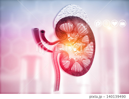 Human kidney cross section 140139490