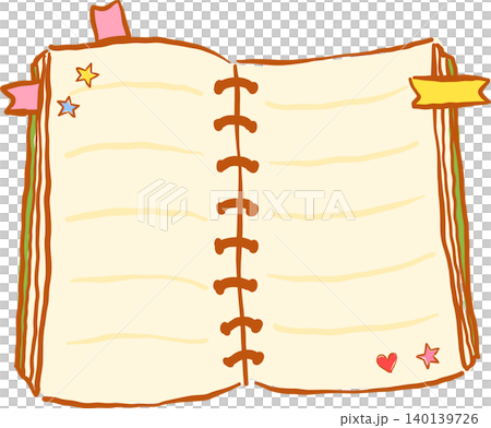 Whimsy Bookish Open Book Blank Page with bookmarks Doodle Hand Drawn Whimsy Bookish Open Book Blank Page with bookmarks Doodle Hand Drawn 140139726