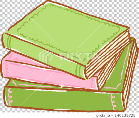Whimsy Bookish Stack of Books Blank Cover Page Doodle Hand Drawn Whimsy Bookish Stack of Books Blank Cover Page Doodle Hand Drawn 140139729