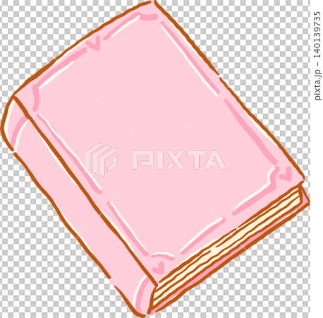 Vintage Bookish Close Pink Book Blank Cover Doodle Hand Drawn Vintage Bookish Close Pink Book Blank Cover Doodle Hand Drawn 140139735