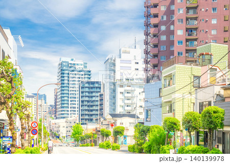 東京・市谷柳町の都市風景 東京・市谷柳町の都市風景 140139978