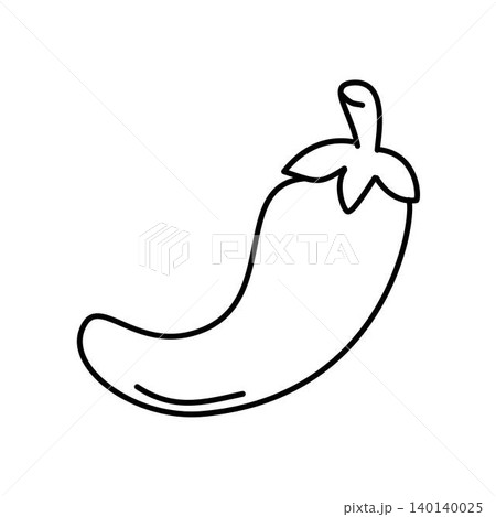 chili pepper outline icon 140140025