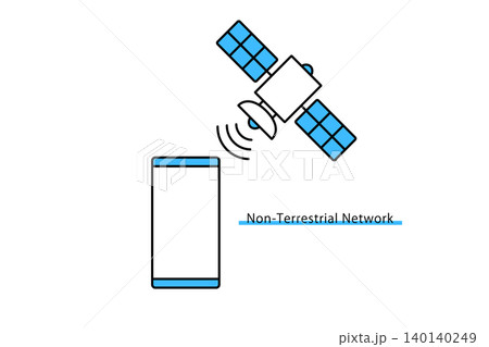人工衛星を利用したスマートフォンの衛星通信―NTN(非地上系ネットワーク)イメージ 人工衛星を利用したスマートフォンの衛星通信―NTN(非地上系ネットワーク)イメージ 140140249
