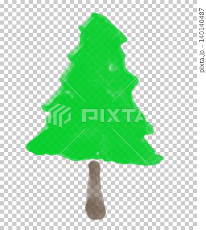 Coniferous trees drawn with soft markers (2) 140140487