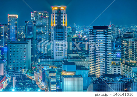 大阪の夜景風景写真 大都会のクールでキラキラしたイメージ 【日本、大阪夜景】 大阪の夜景風景写真 大都会のクールでキラキラしたイメージ 【日本、大阪夜景】 140141010