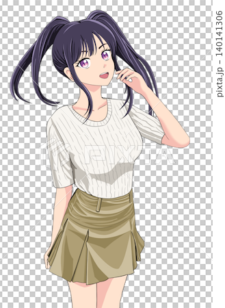 髪をかきあげる女性 髪をかきあげる女性 140141306