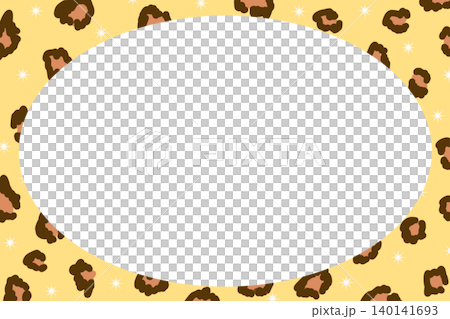 Brown leopard print frame Brown leopard print frame 140141693