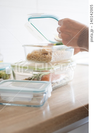 Healthy meal prep containers with homemade food ready for the week Healthy meal prep containers with homemade food ready for the week 140142005