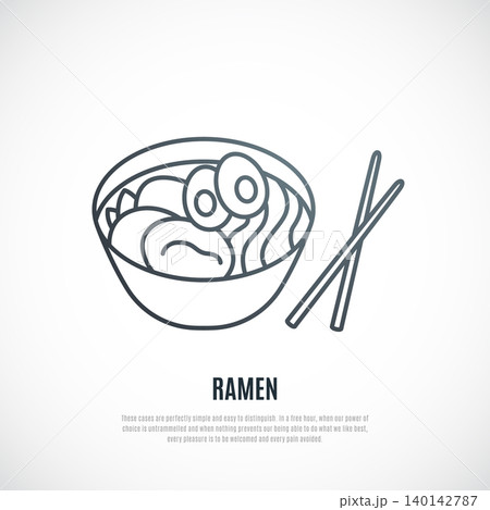 Ramen icon in line style.  140142787