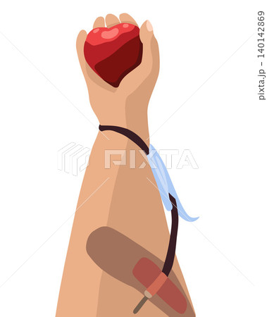 Vector isolated illustration of blood donation. 140142869