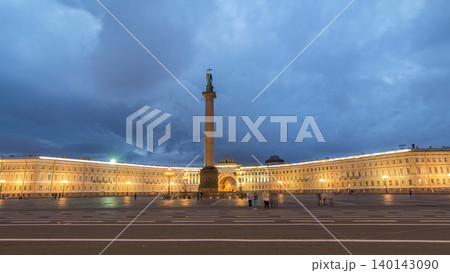 Palace Square night lights view of Alexander Column night to day timelapse hyperlapse in St. Petersburg, Russia. Palace Square night lights view of Alexander Column night to day timelapse hyperlapse in St. Petersburg, Russia. 140143090