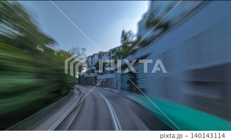 A Hong Kong streets view timelapse from open-top touristic bus during Hong Kong island's touring 140143114
