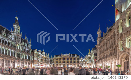 The Grand-Place day to night timelapse hyperlapse in Brussels, Belgium. The Grand-Place day to night timelapse hyperlapse in Brussels, Belgium. 140143379