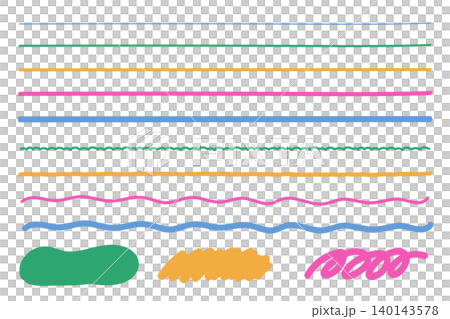 A set of wide, vividly colored marker variations. A set of wide, vividly colored marker variations. 140143578