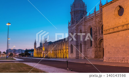 Mosteiro dos Jeronimos day to night timelapse, located in the Belem district of Lisbon, Portugal. Mosteiro dos Jeronimos day to night timelapse, located in the Belem district of Lisbon, Portugal. 140143598