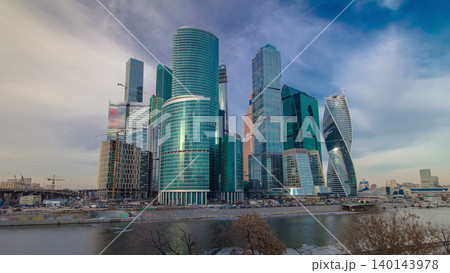 Skyscrapers International Business Center City at evening hyperlapse timelapse, Moscow, Russia Skyscrapers International Business Center City at evening hyperlapse timelapse, Moscow, Russia 140143978