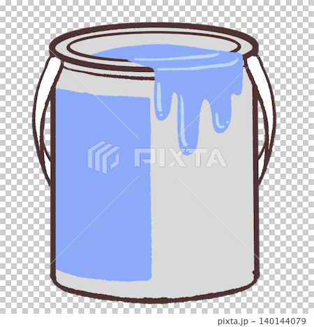 Illustration of a blue paint can Illustration of a blue paint can 140144079