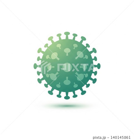 Medical - Green Coronavirus Particle 3D Icon Isolated on White Background with Spike Proteins Medical - Green Coronavirus Particle 3D Icon Isolated on White Background with Spike Proteins 140145861