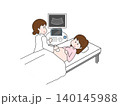 Pregnant Woman Having Ultrasound Examination at Ho 140145988