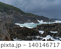 荒れる冬の山陰海岸 唐音海岸 140146717