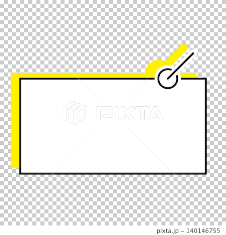 一個簡單的橫向矩形對話框插圖。 140146755